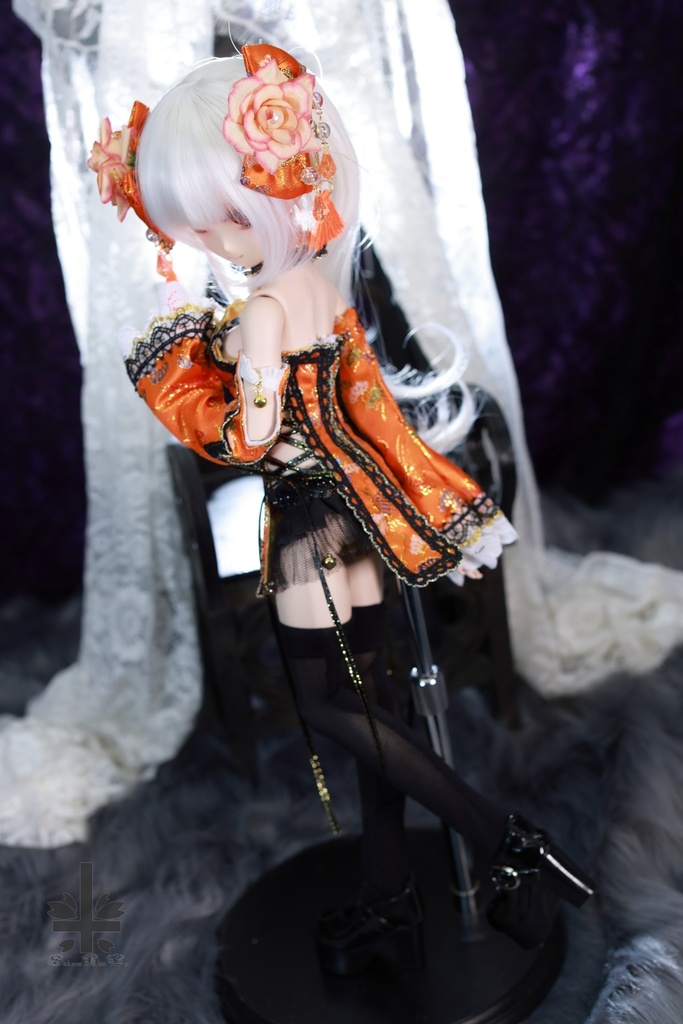 ☆【ハロウィンセール】☆[MDD]チャイナドレス《南瓜灯》(絹織物)★★ONE OFF★★(送料無料)