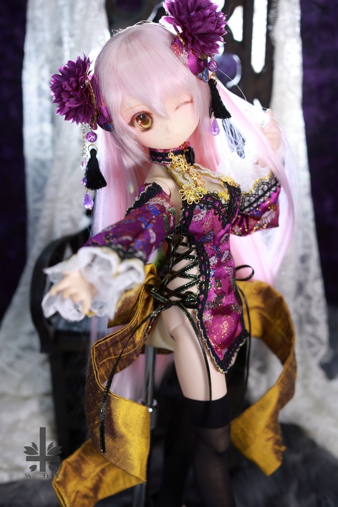 ☆【ハロウィンセール】☆[MDD]チャイナドレス《蜘蛛娘》(絹織物)★★ONE OFF★★(送料無料)