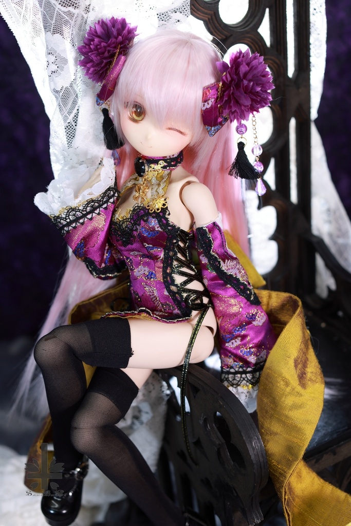 ☆【ハロウィンセール】☆[MDD]チャイナドレス《蜘蛛娘》(絹織物)★★ONE OFF★★(送料無料)