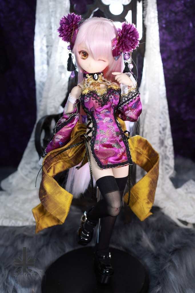 ☆【ハロウィンセール】☆[MDD]チャイナドレス《蜘蛛娘》(絹織物)★★ONE OFF★★(送料無料)