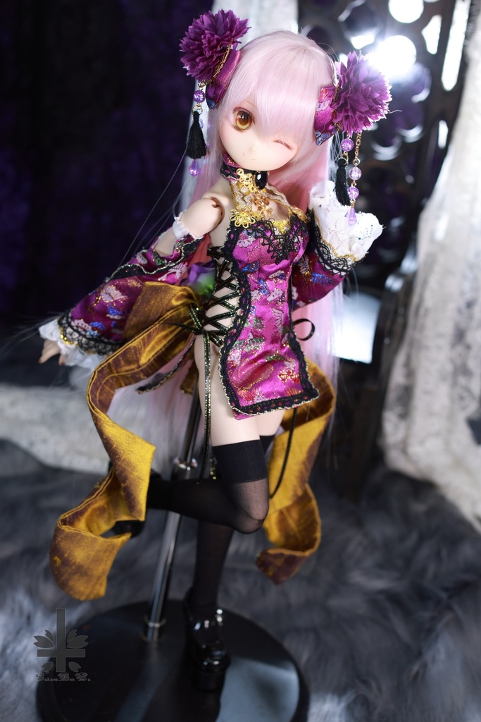 ☆【ハロウィンセール】☆[MDD]チャイナドレス《蜘蛛娘》(絹織物)★★ONE OFF★★(送料無料)