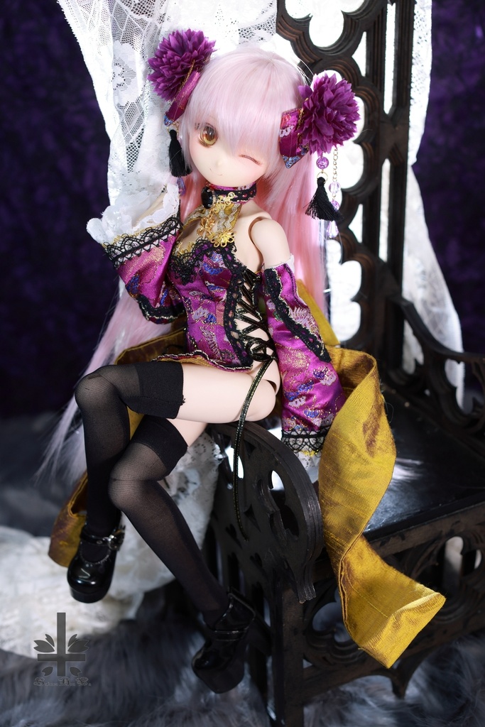 ☆【ハロウィンセール】☆[MDD]チャイナドレス《蜘蛛娘》(絹織物)★★ONE OFF★★(送料無料)