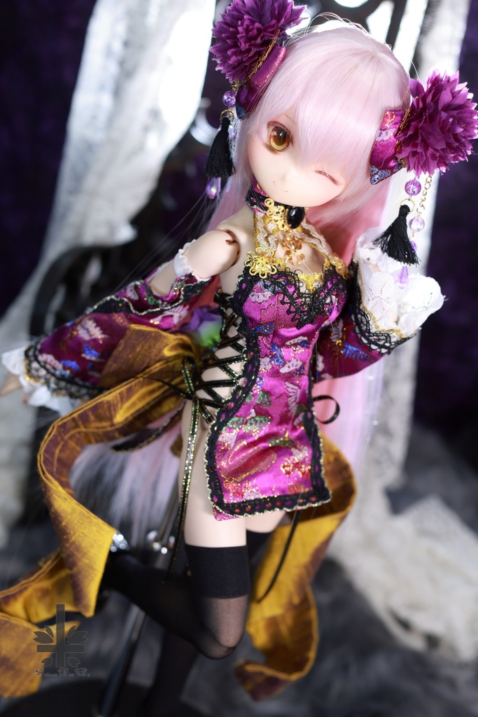 ☆【ハロウィンセール】☆[MDD]チャイナドレス《蜘蛛娘》(絹織物)★★ONE OFF★★(送料無料)