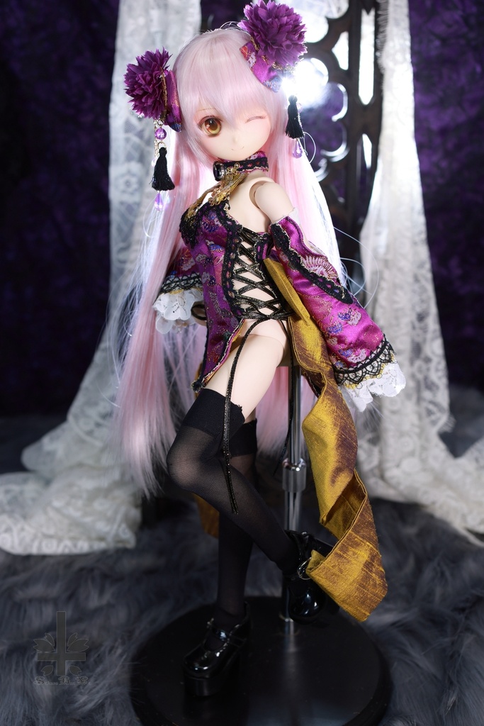 ☆【ハロウィンセール】☆[MDD]チャイナドレス《蜘蛛娘》(絹織物)★★ONE OFF★★(送料無料)