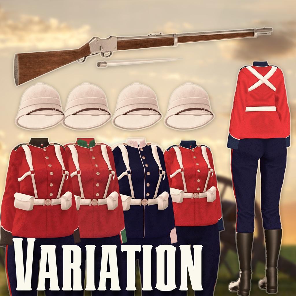 "Turmoil in Africa" British Uniform / ヴィクトリア朝 英国軍制服セット