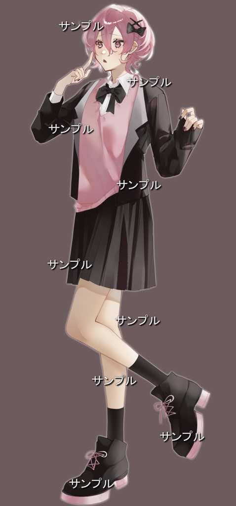 【立ち絵素材】女学生D