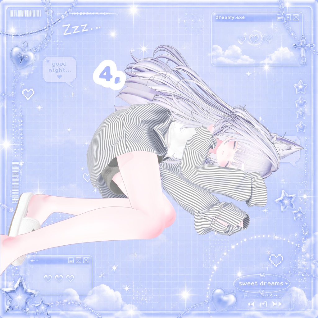 【free/無料】すやすやぽーず4種類♡