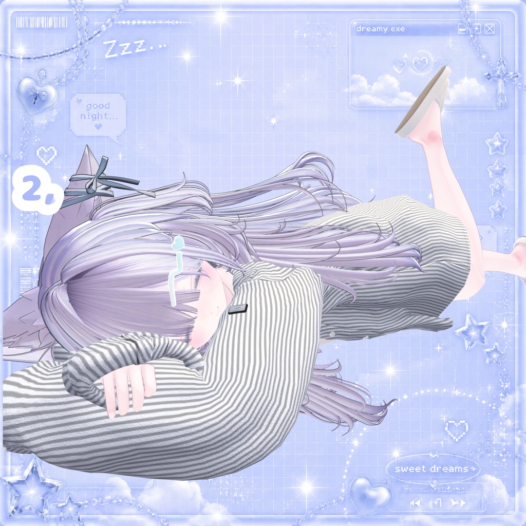 【free/無料】すやすやぽーず4種類♡