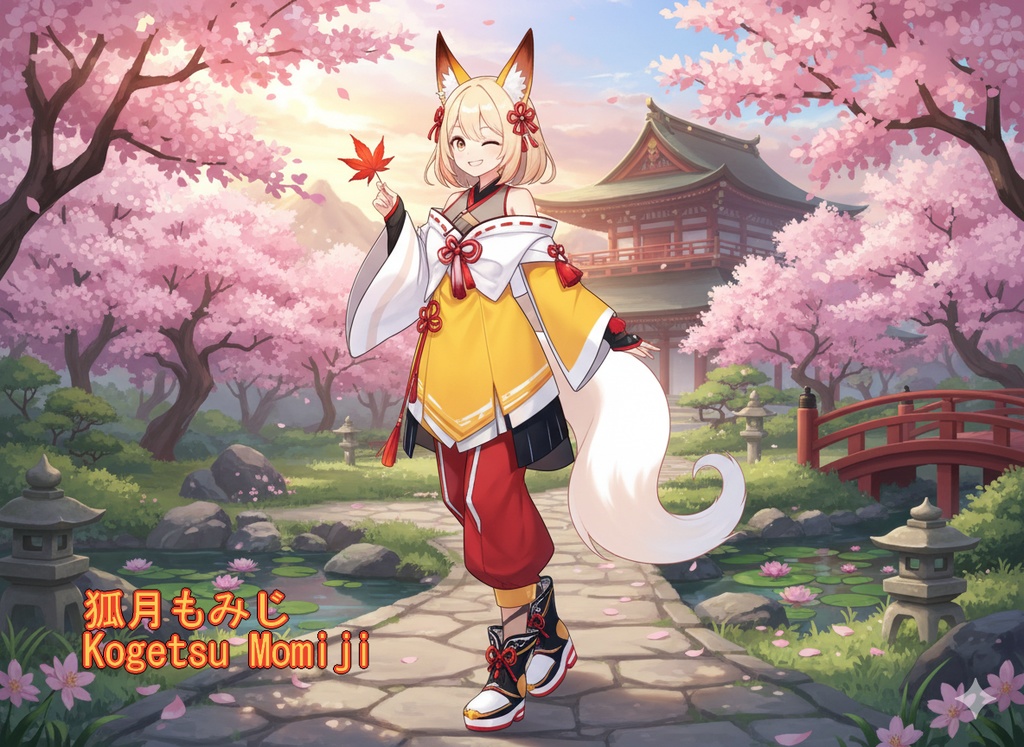 オリジナル3Dモデル　狐月もみじ　（コゲツ モミジ）　#狐月もみじ　#狐月もみじ3D