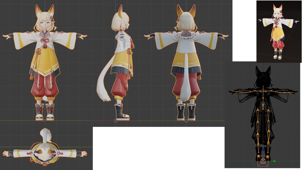 オリジナル3Dモデル 狐月もみじ (コゲツ モミジ) #狐月もみじ #狐月もみじ3D