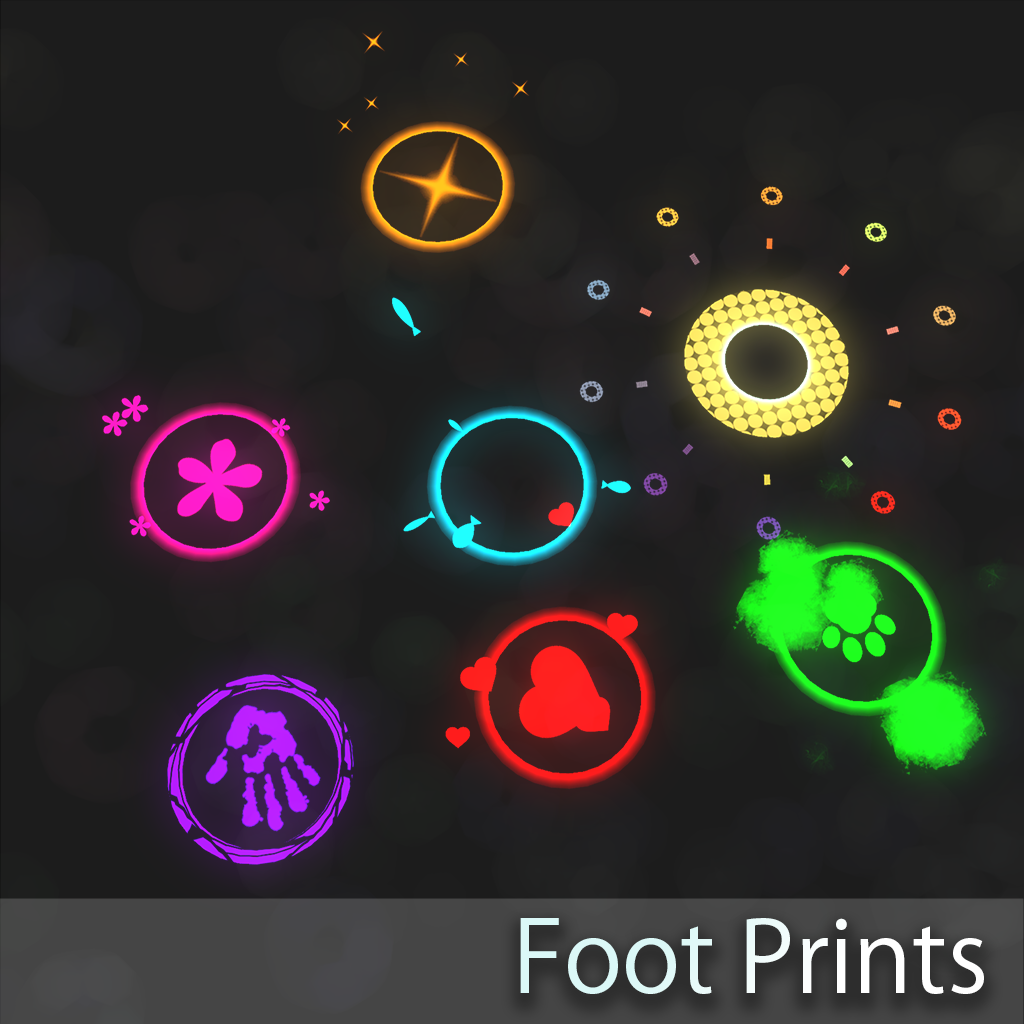[VRC / Particle] Foot Prints / 足跡パーティクル - Qkunの制作店 - BOOTH