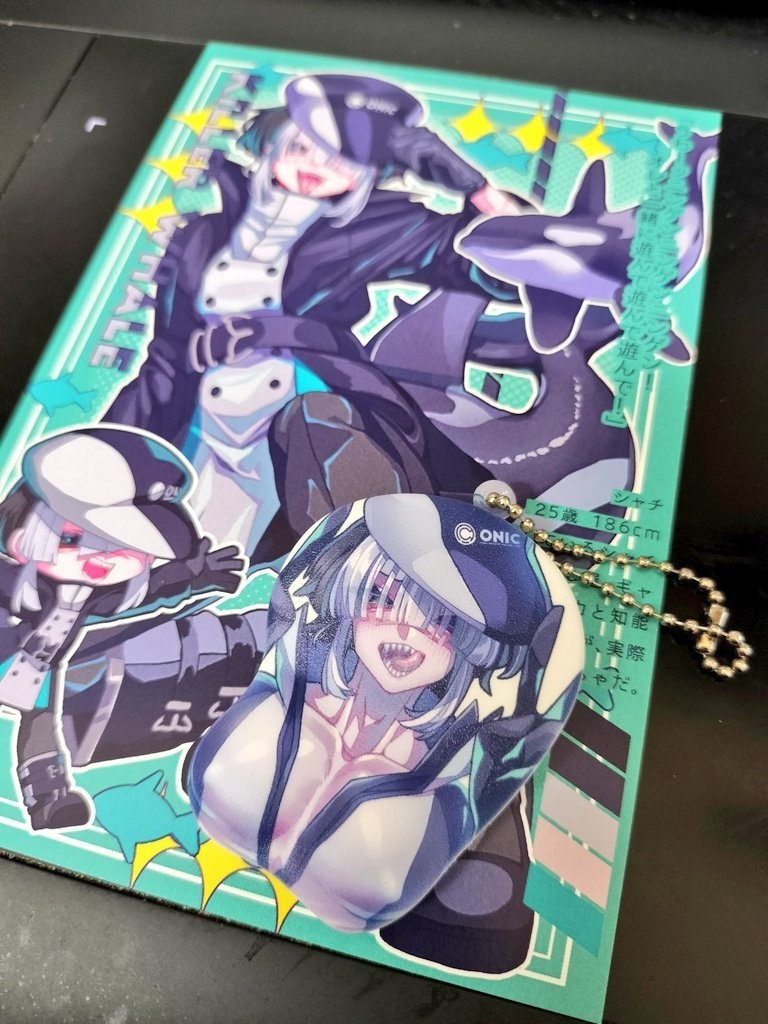 【オセアノイド】シャチ(キラー・オルカ)おっぱいミニマウスパッドキーホルダー