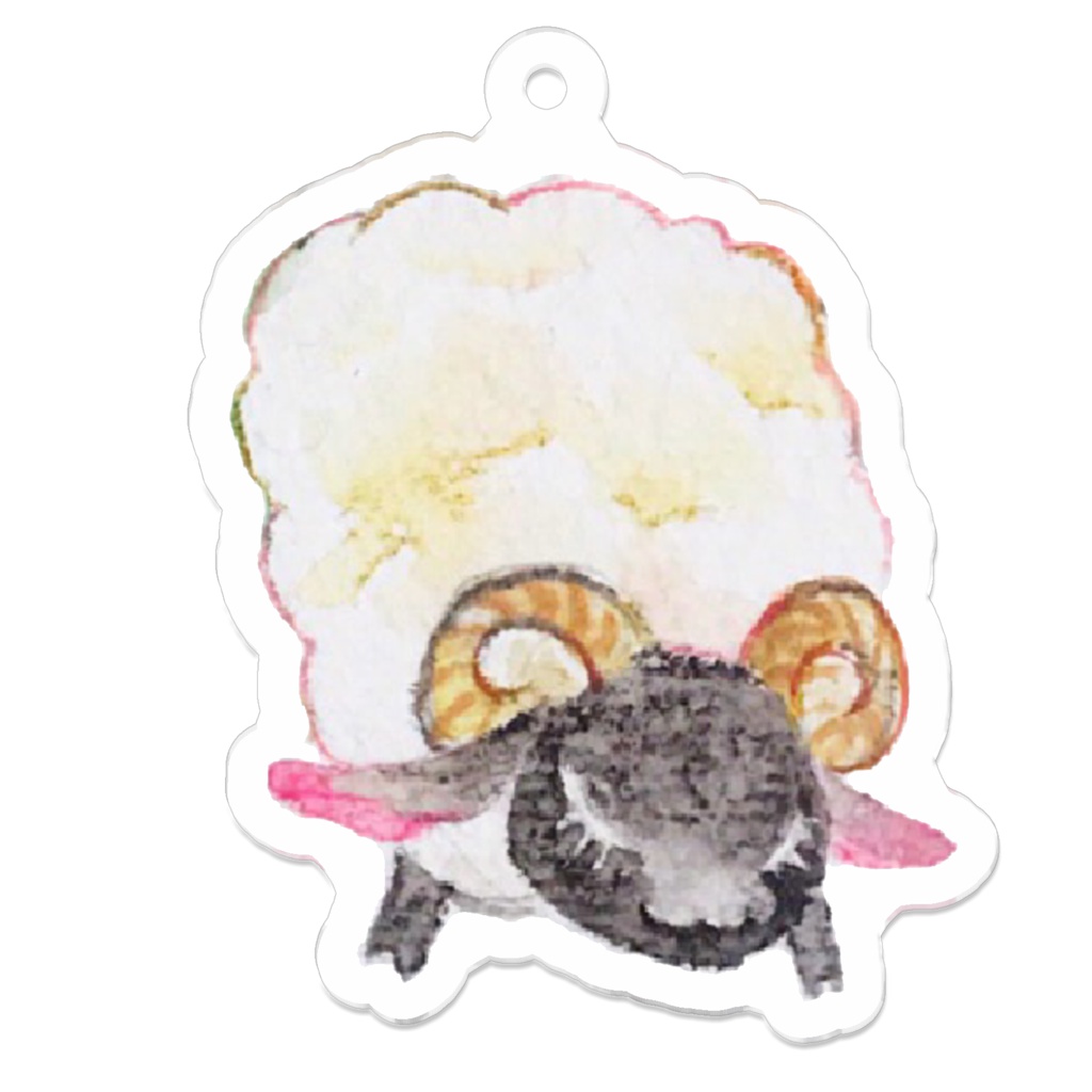 くったりひつじのアクリルキーホルダー