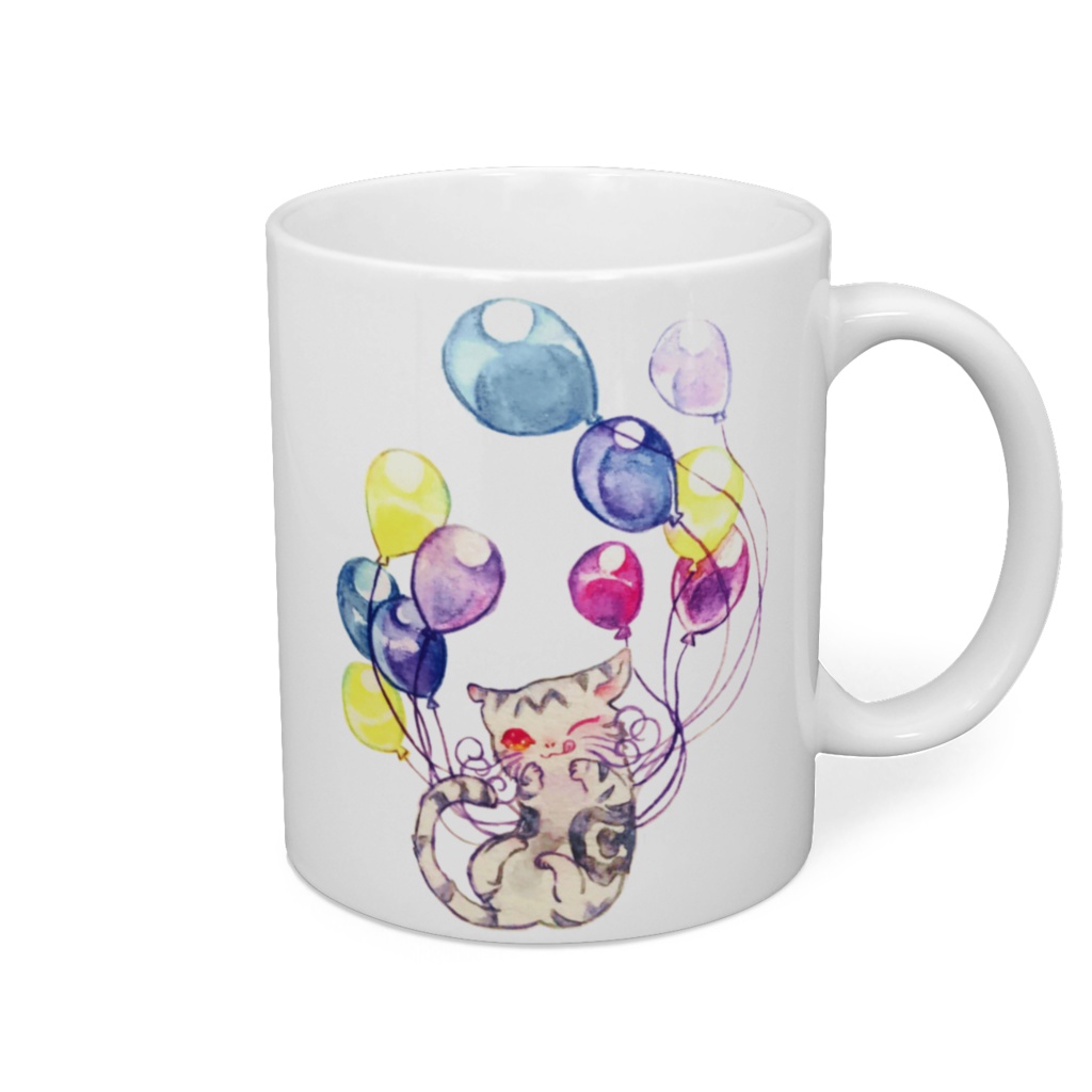 風船ねこマグカップ