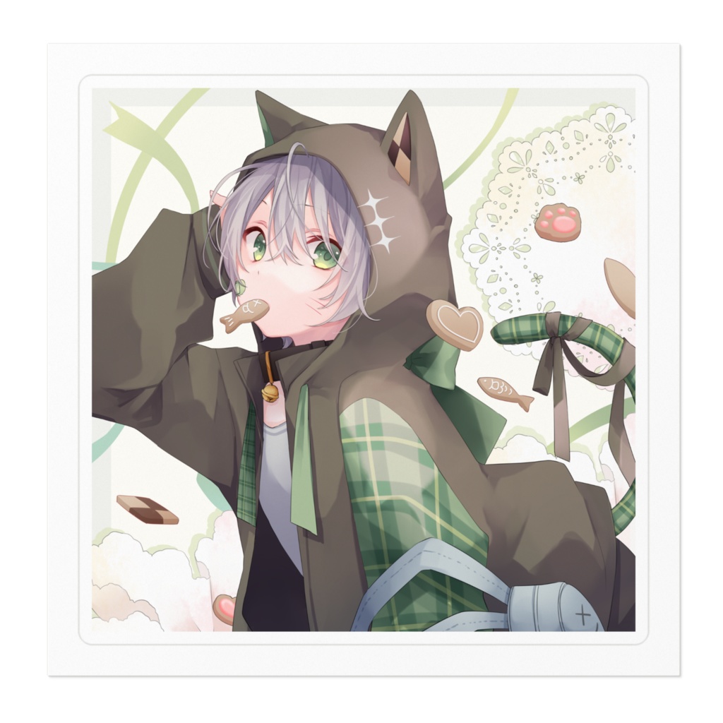 ねことクッキーステッカー