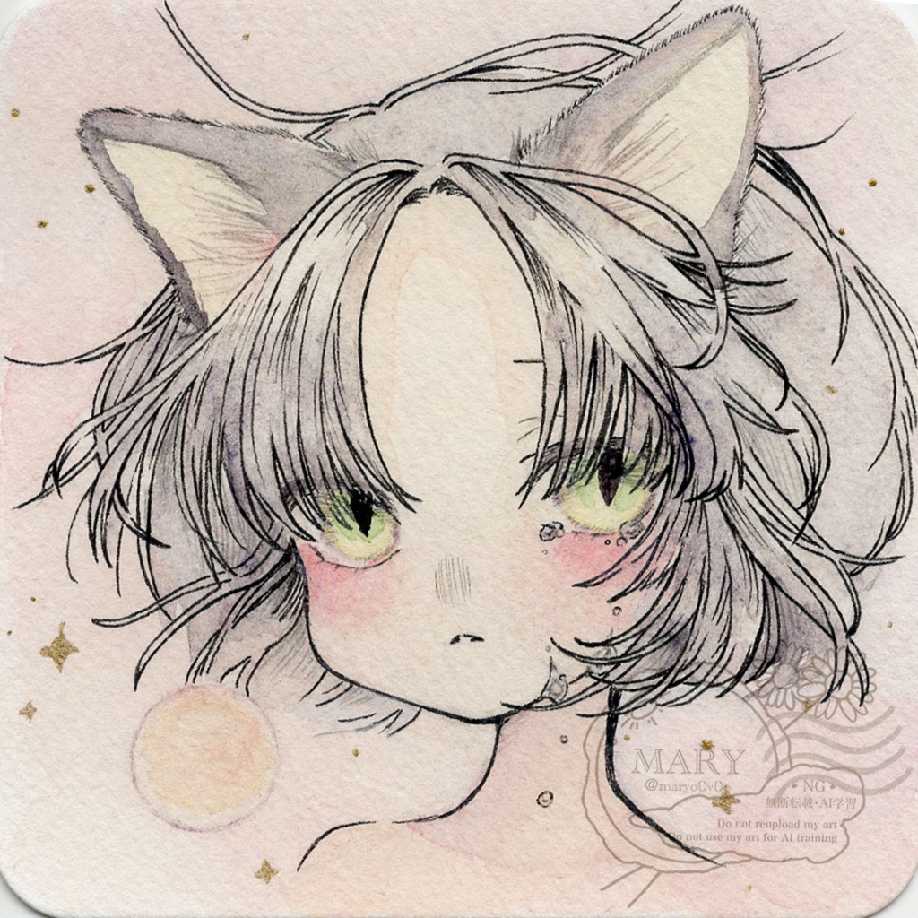 てのひらペーパー原画『月に導かれて』