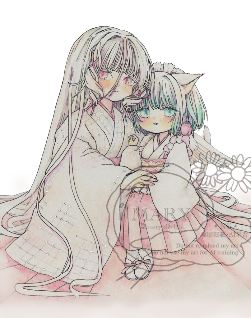 ミニ色紙原画『花咲く物語』