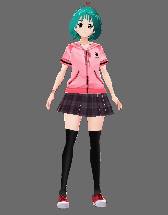 VRoidモデル用テクスチャ「USA(うさぎさん)パーカー」