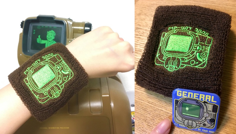【FO4】Pip-Boy風リストバンド&缶バッジ【匿名配送】