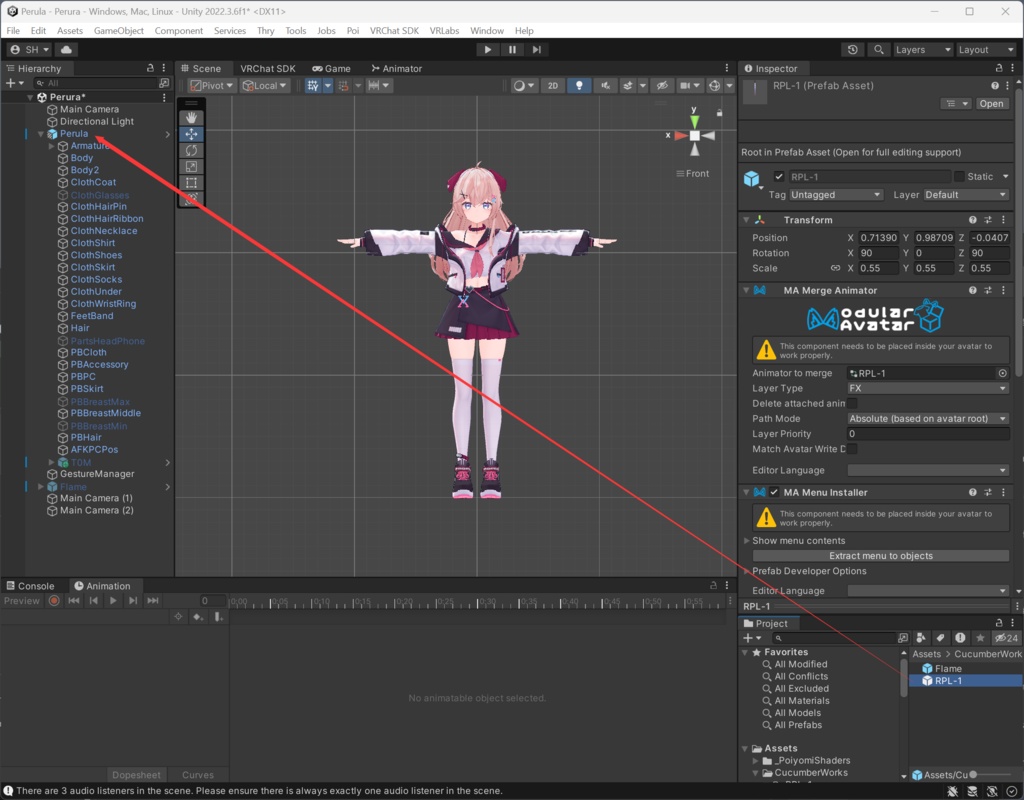 【VRC想定】ロケットエンジン RPL-1 / Modular Avatar設定済み