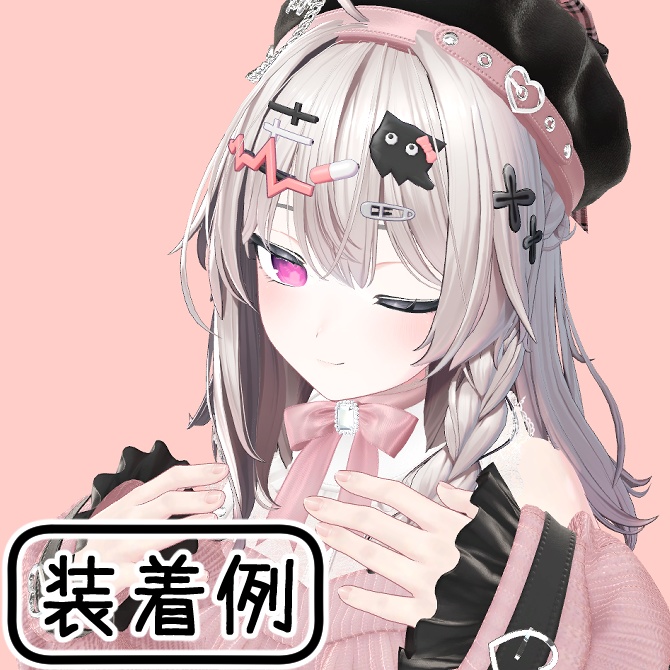 地雷系髪飾りセット (JiraiKei Hair Ornaments)