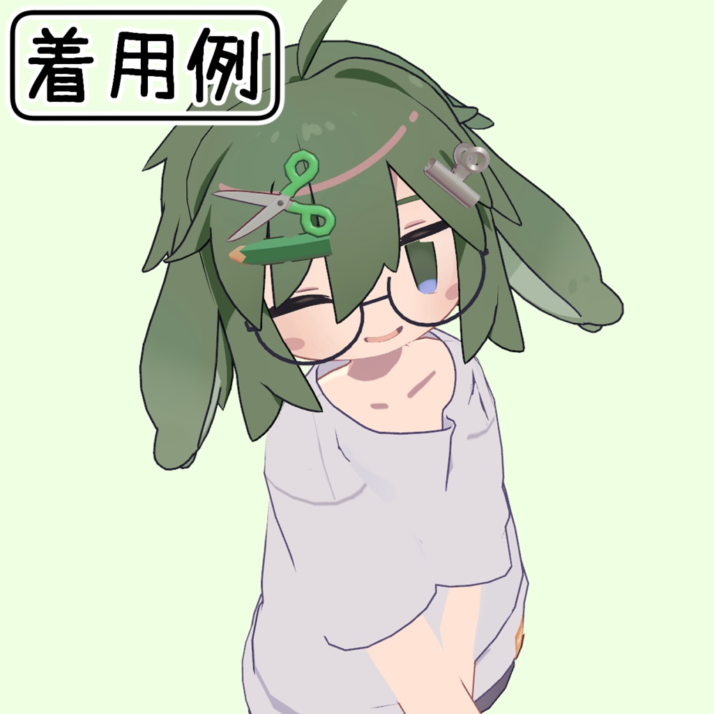 文房具髪飾りセット (Stationery Hair Ornaments)