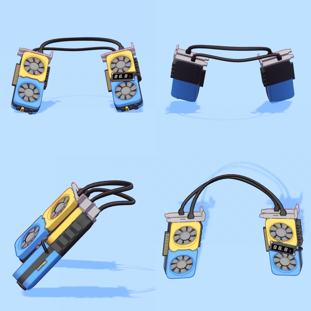グラボ首掛け扇風機 (GPU NeckHanging Fan)