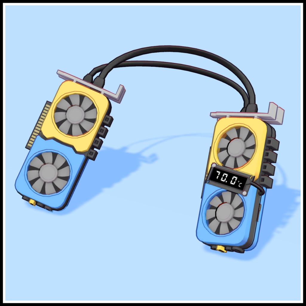 グラボ首掛け扇風機 (GPU NeckHanging Fan)
