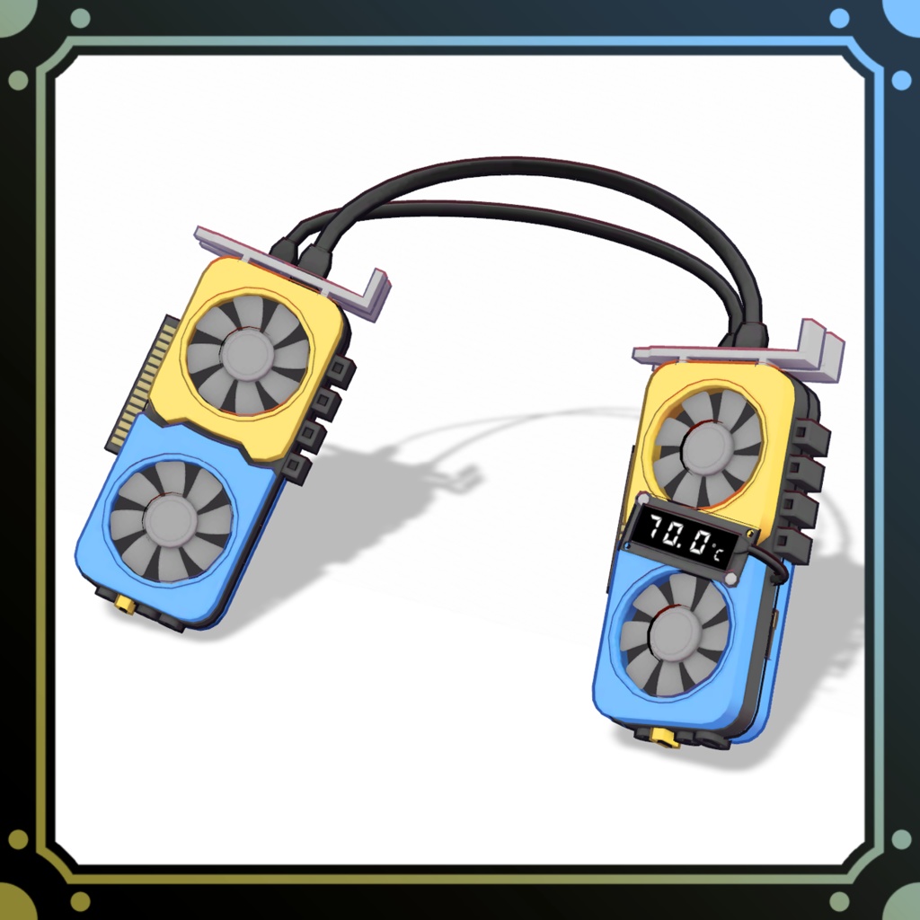 グラボ首掛け扇風機 (GPU NeckHanging Fan)