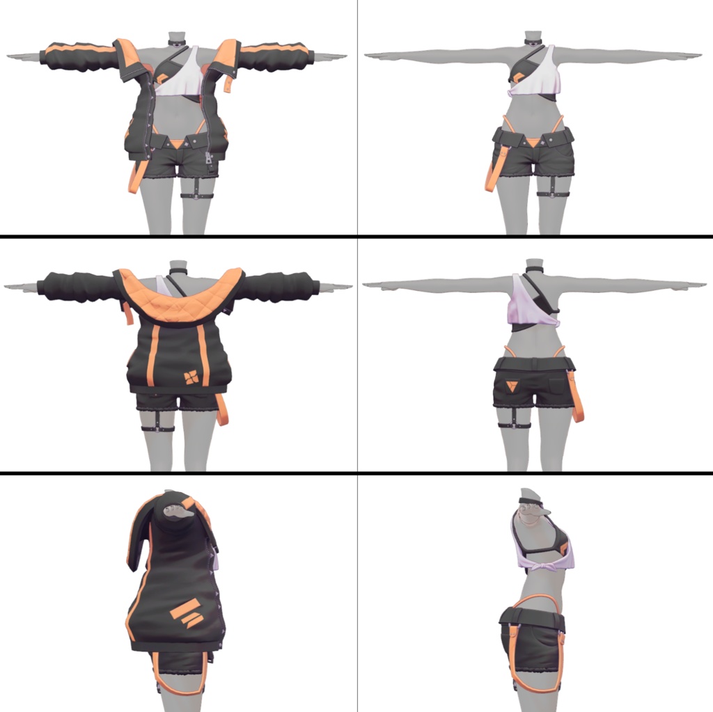 【3アバター対応衣装】Urban Diver