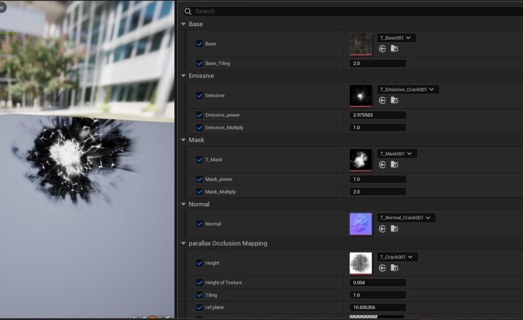 【UE5】Crack Effect