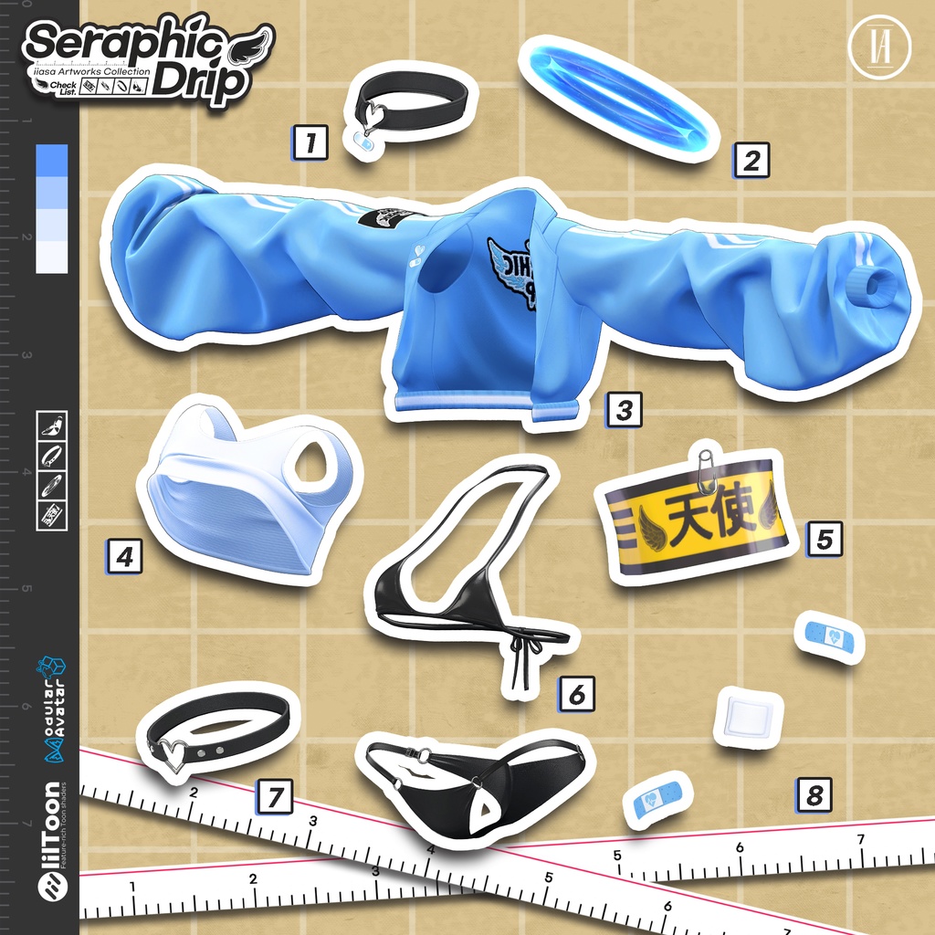 11アバター対応〖🩵Seraphic Drip🩵〗