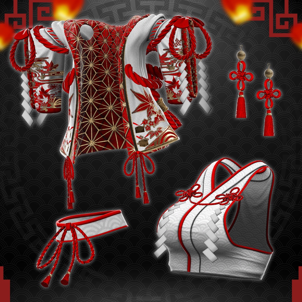 ✨記念セール✨ 11 アバター対応〖🌸Scarlet Kagura🌸〗