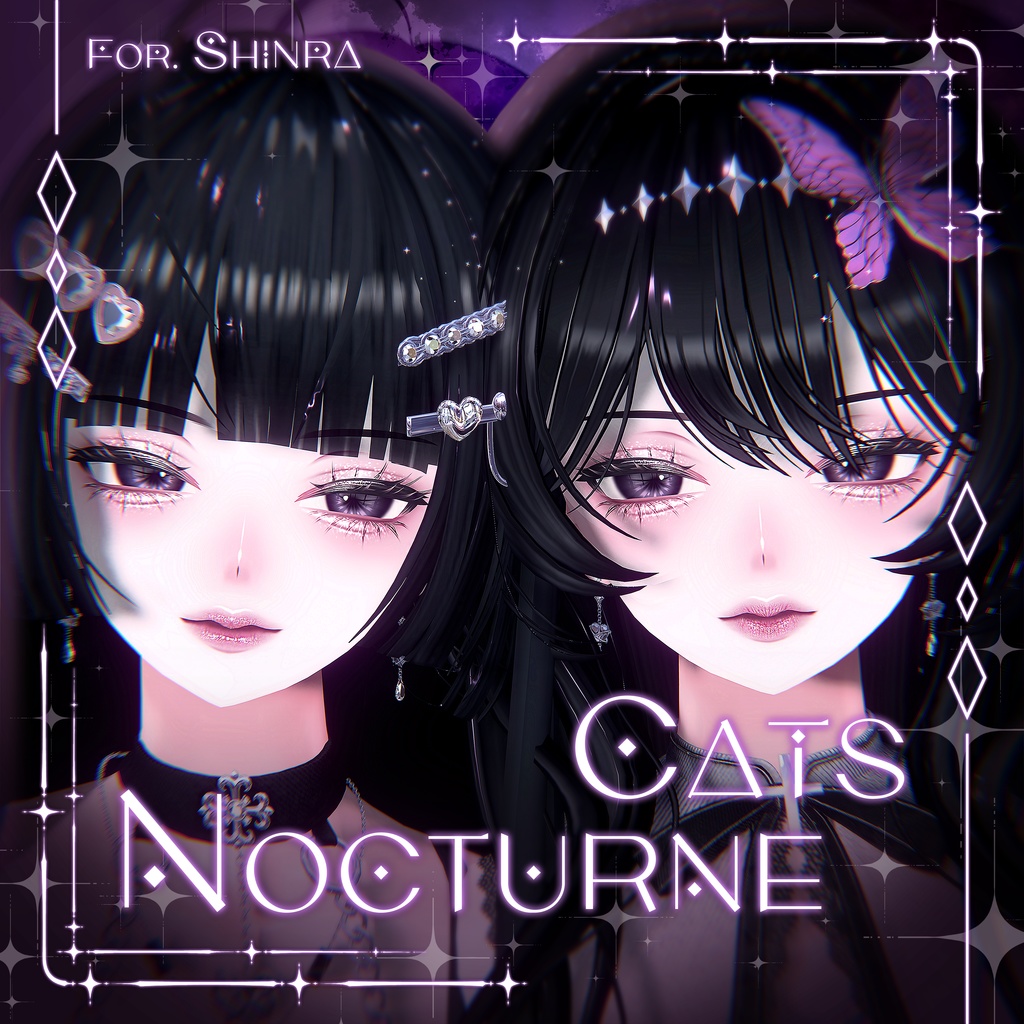 【 森羅 / Shinra 専用 】 Nocturne Cats Make-up Texture [PSD]