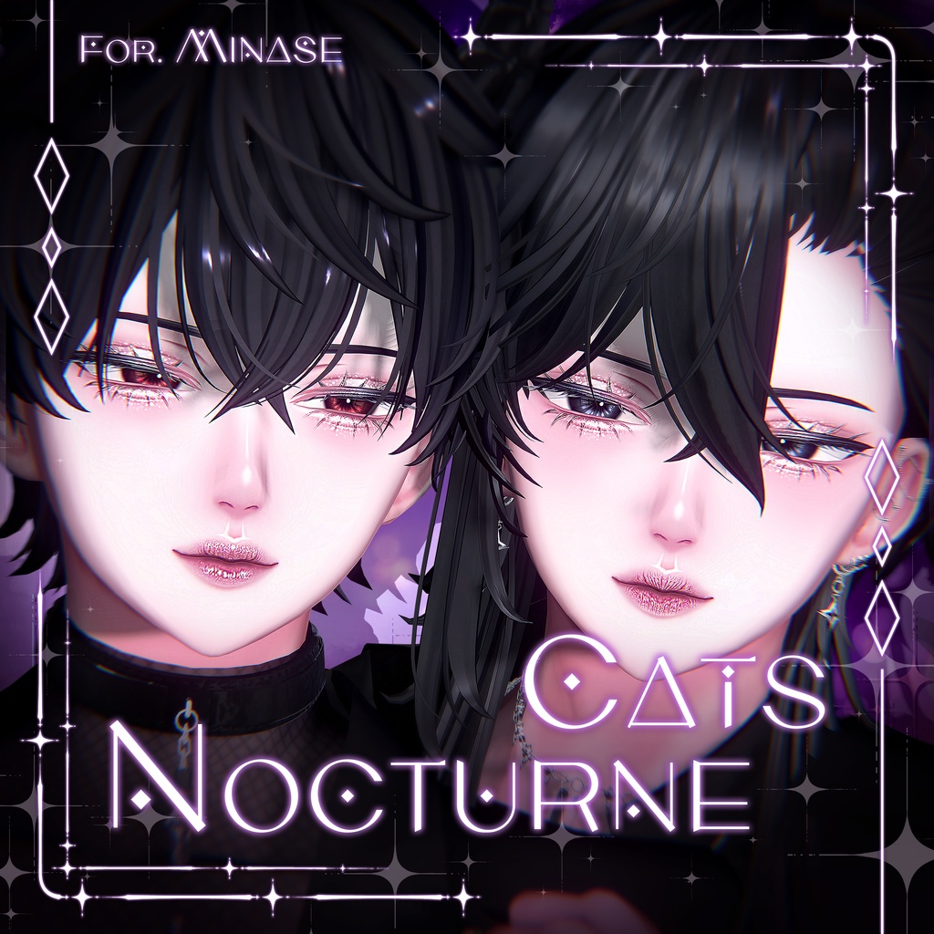 【 水瀬 / Minase 専用 】 Nocturne Cats Make-up Texture [PSD]