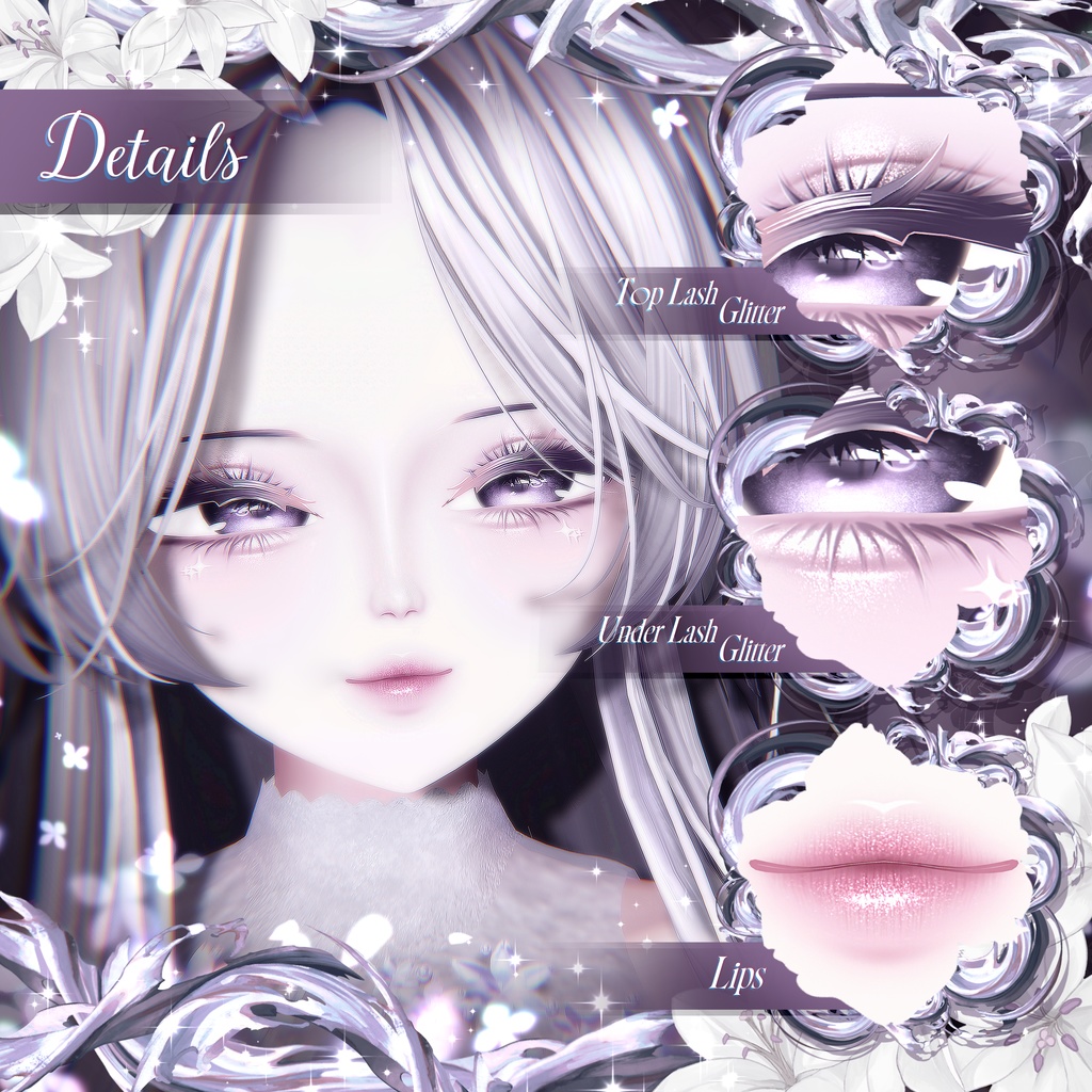 【 2アバター対応 】 Lilium Make-up Texture [PSD] 缩略图 3