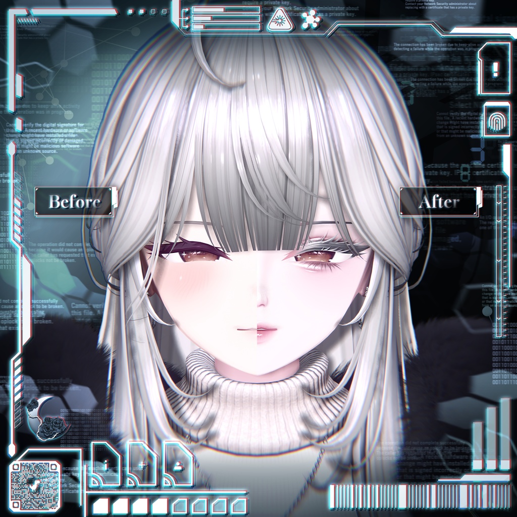 momochan.　703030サイドアクリル　オプションお写真2枚目掲載 3アバター対応 】 Seraph Make-up Texture [PSD] - Cecilia - BOOTH