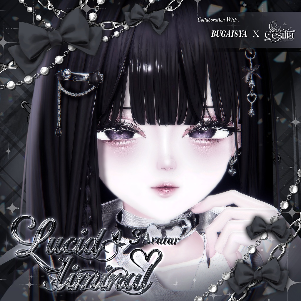 【 3アバター対応 】 Lucid Liminal Make-up Texture [PSD]