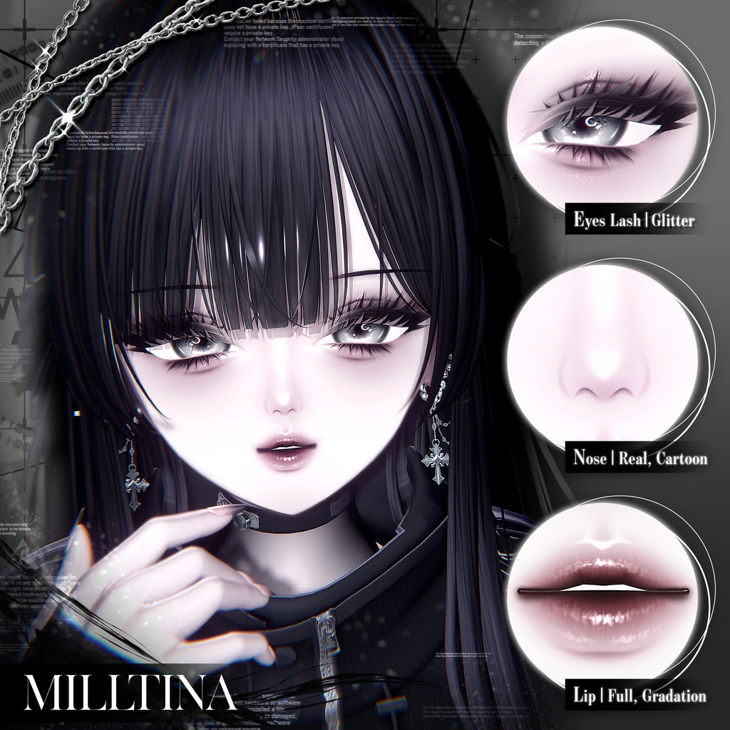 【 3アバター対応 】 Fallen Ether Make-up Texture [PSD] 缩略图 4