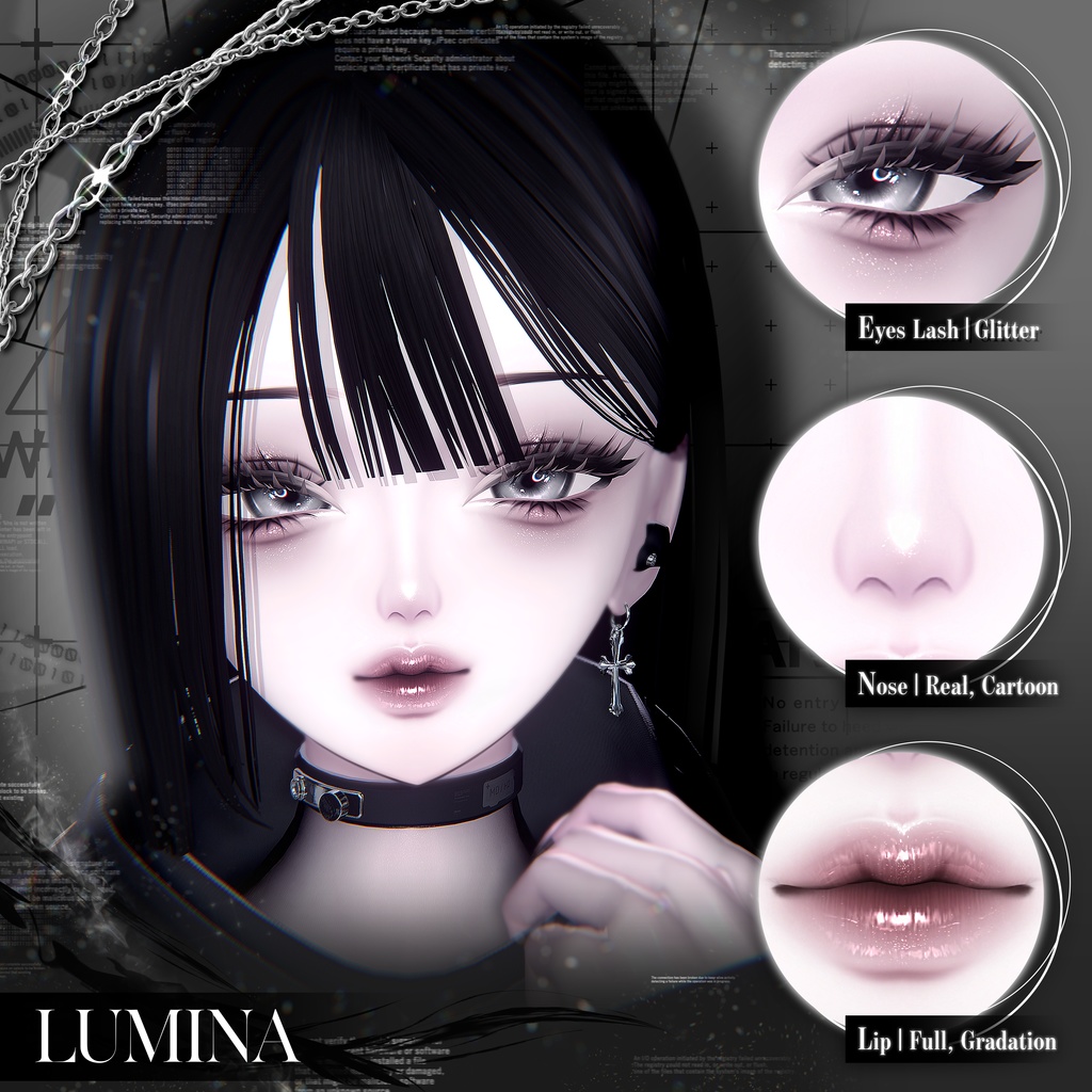 【 3アバター対応 】 Fallen Ether Make-up Texture [PSD] 缩略图 2