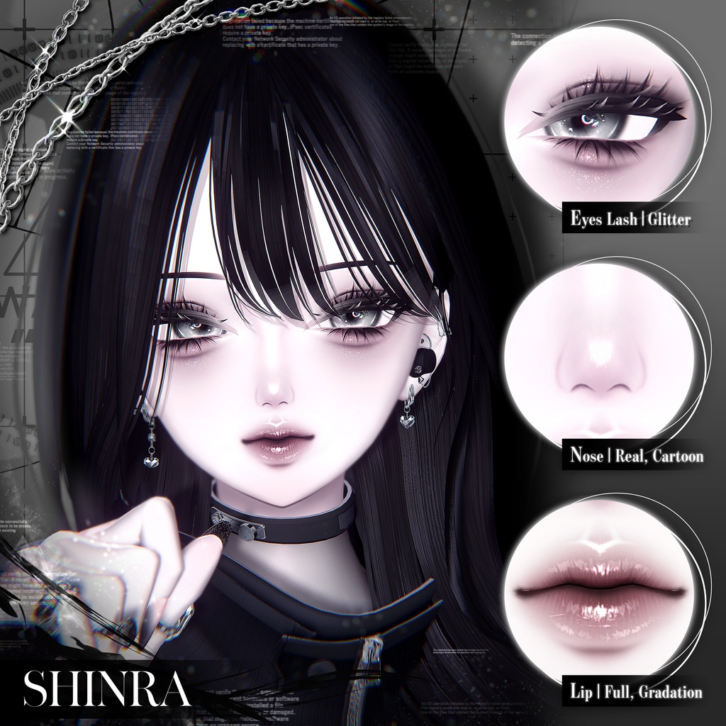 【 3アバター対応 】 Fallen Ether Make-up Texture [PSD] 缩略图 3