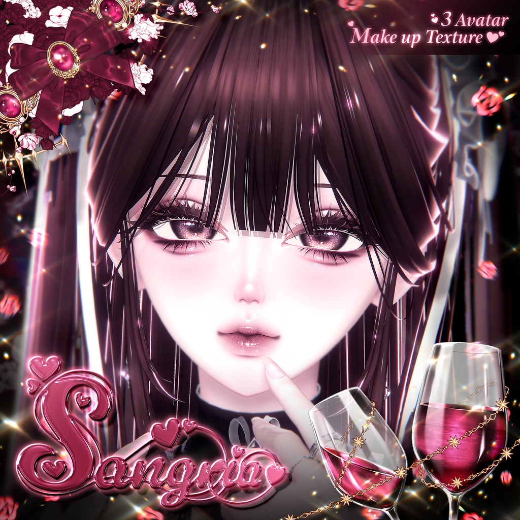 💄 𝐒𝐀𝐋𝐄 💄 【 3アバター対応 】 Sangria Make-up Texture [PSD]
