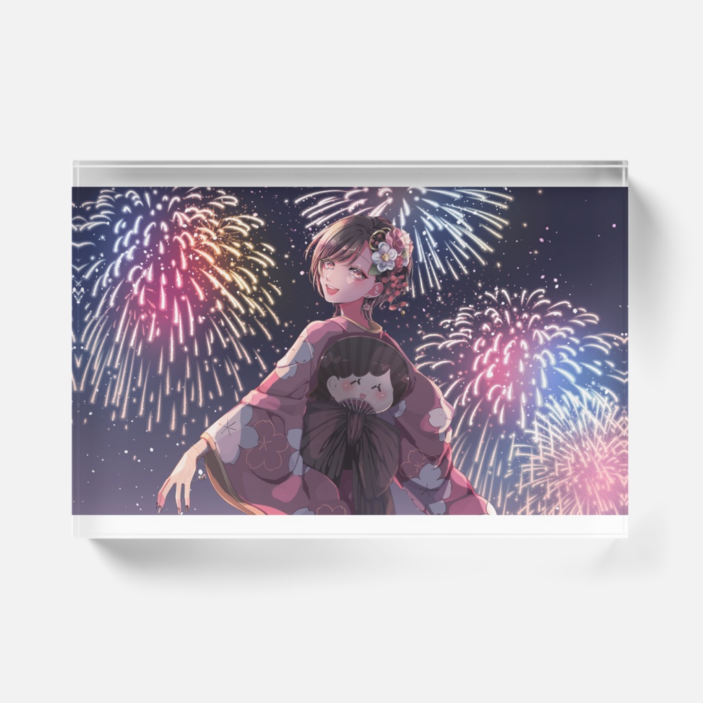 ダイナマイト花子Fire◎Frower歌みたイラスト アクリルブロック