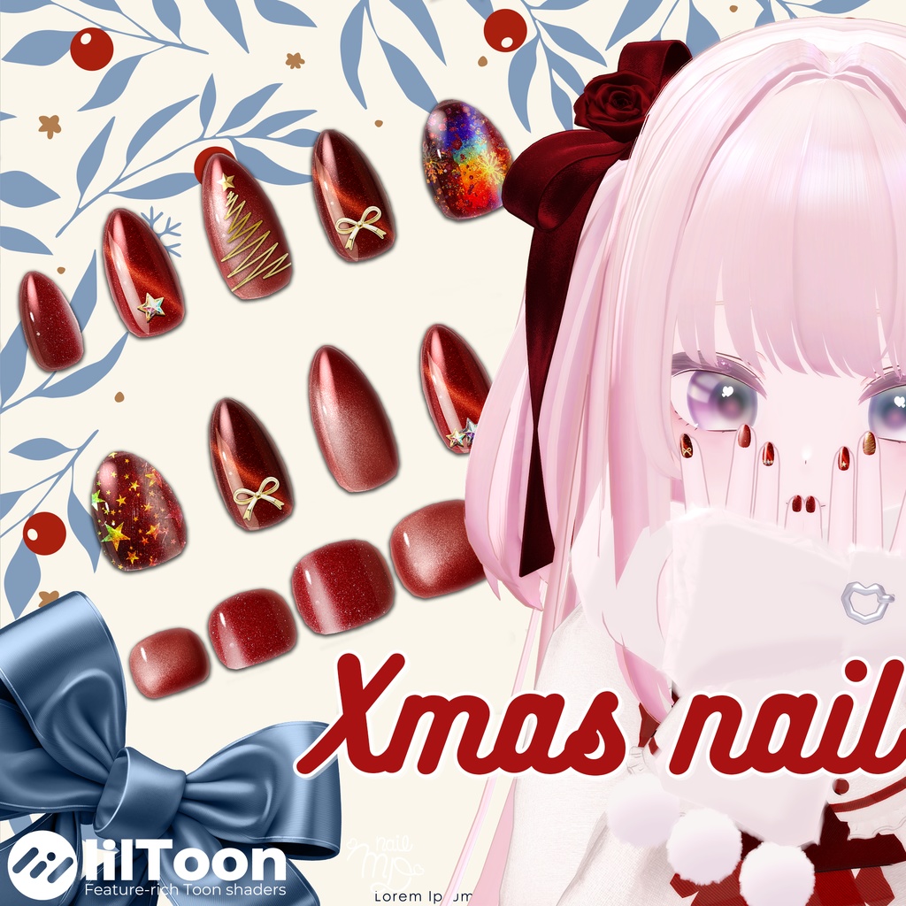 【MDollnail対応】Xmasネイルマテリアル
