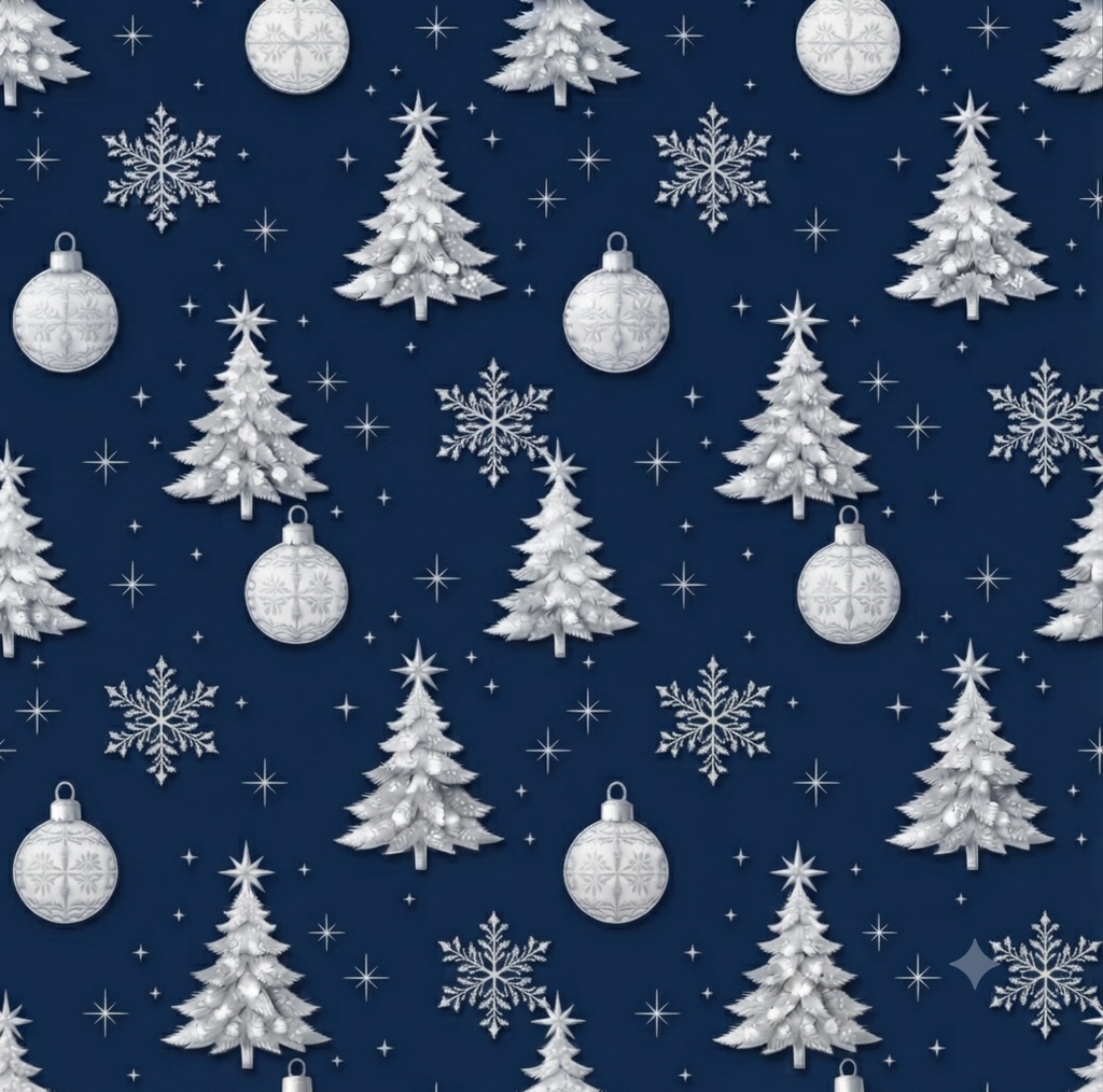 【デジタルペーパー素材】クリスマスツリー&雪の結晶パターン(全8色セット)