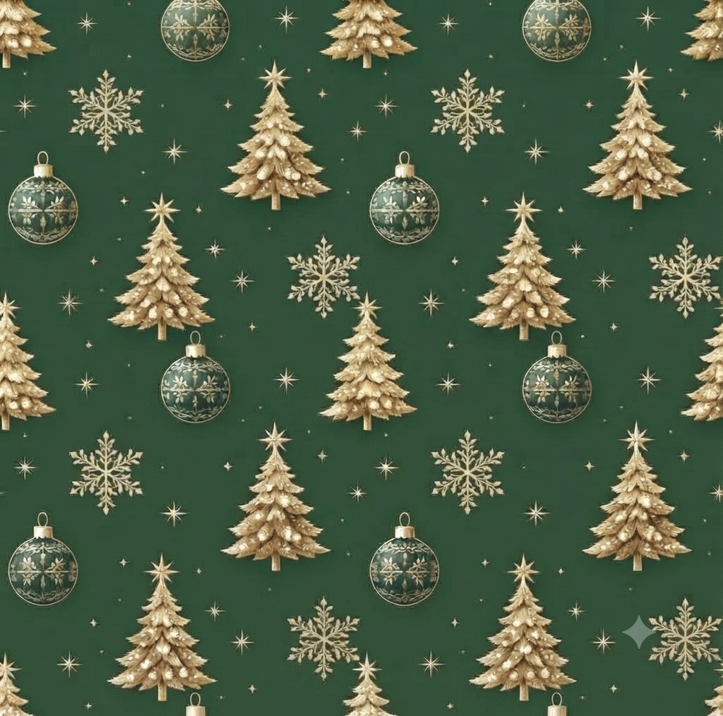 【デジタルペーパー素材】クリスマスツリー&雪の結晶パターン(全8色セット)