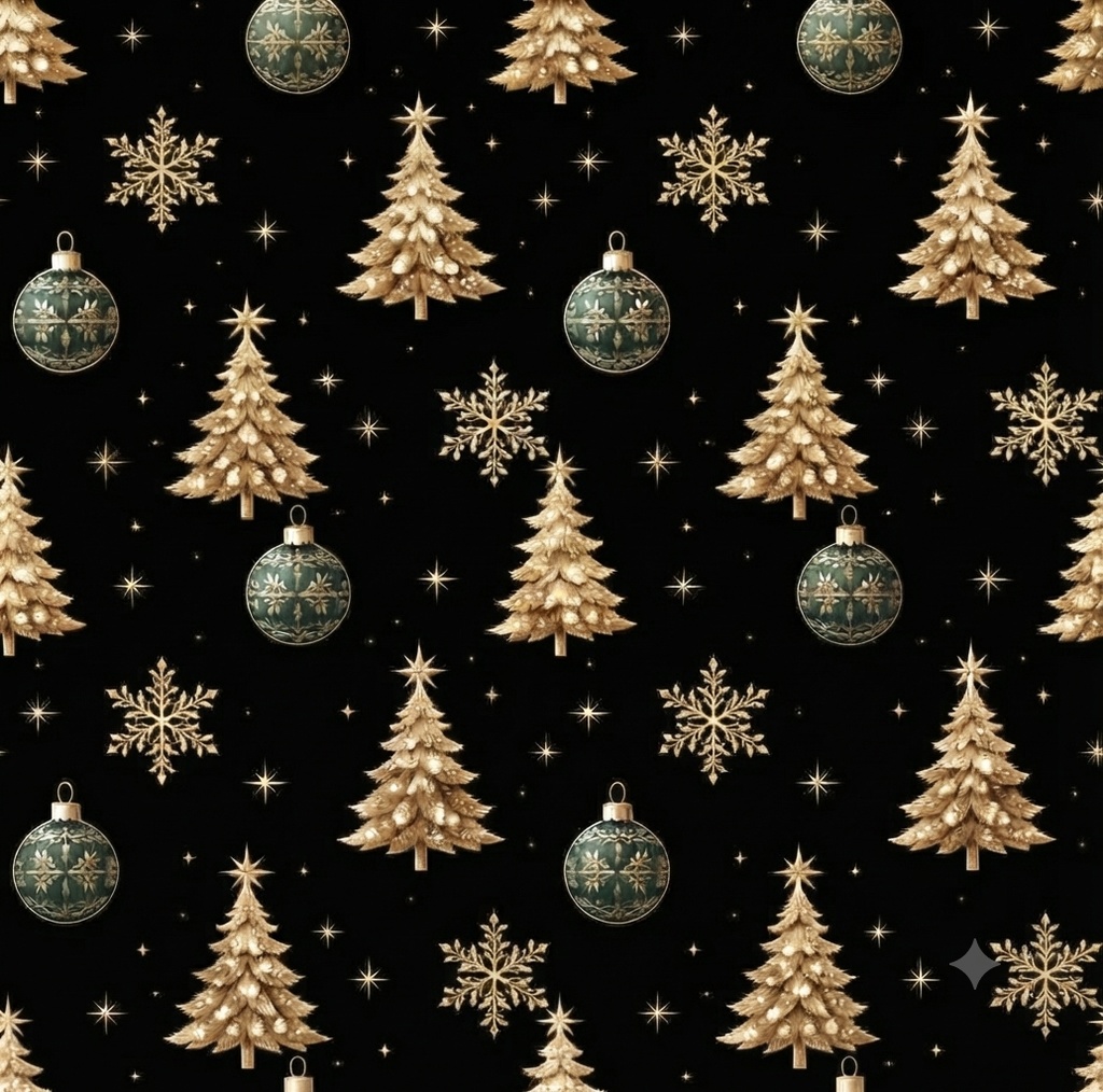 【デジタルペーパー素材】クリスマスツリー＆雪の結晶パターン（全8色セット）