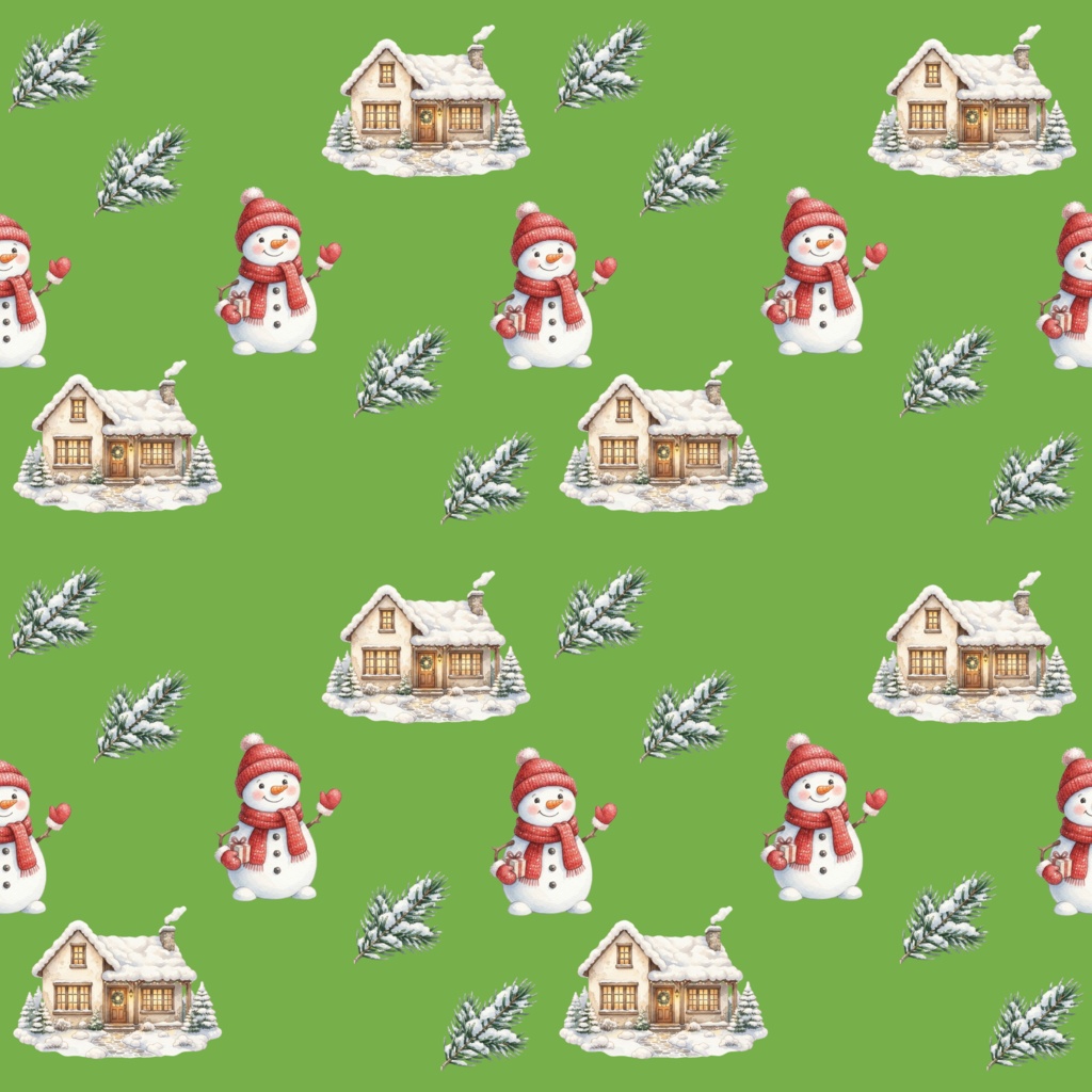 【商用利用可】冬・クリスマスのデジタルペーパー素材セット(全7色)【シームレス背景素材】