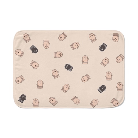 【ブランケット】かわいいはにわのぶらんけっと【ベージュ/ブラック】