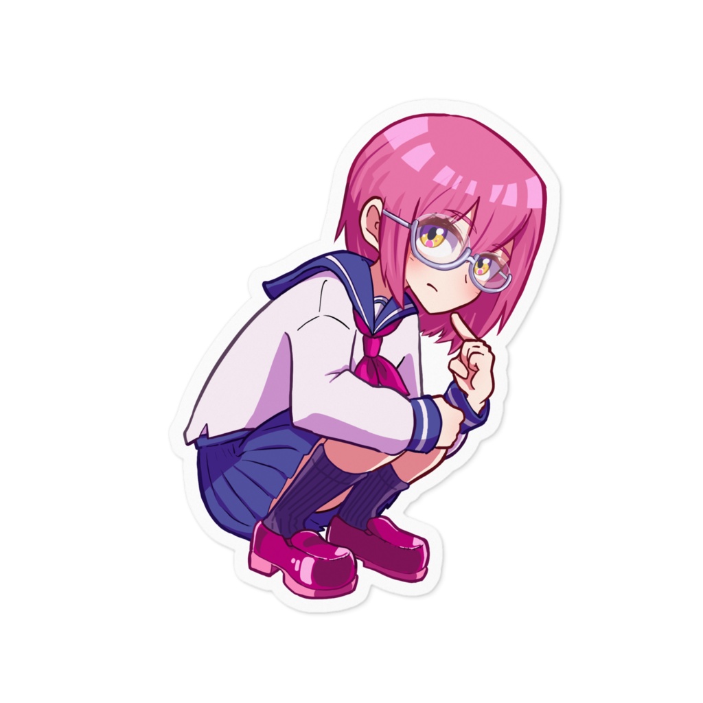 女の子ステッカー【Girl Sticker】
